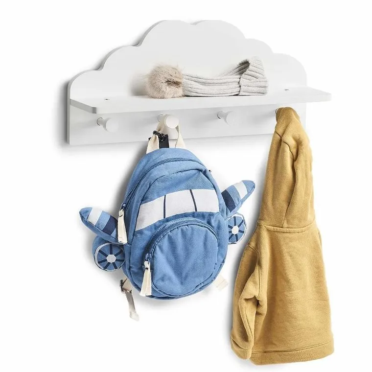 Zeller, wieszak na ubrania dziecięce, Cloud, z półką, 2w1