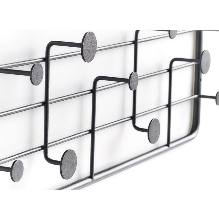 Zeller, wieszak na ubrania z półką, 10 haczyków, metalowy