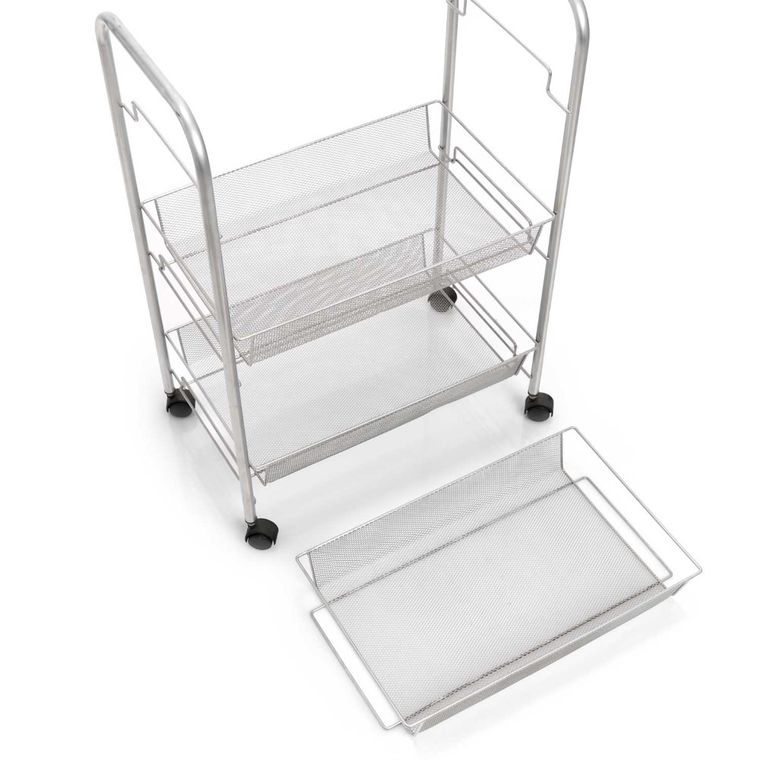 Zeller, wózek łazienkowy, metalowy, 3 poziomy, chrom