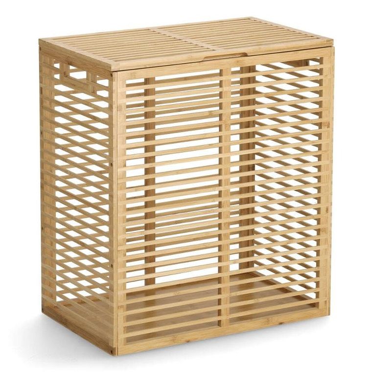 Zeller, zamykany kosz na pranie, bambusowy, 53,5-33-61 cm