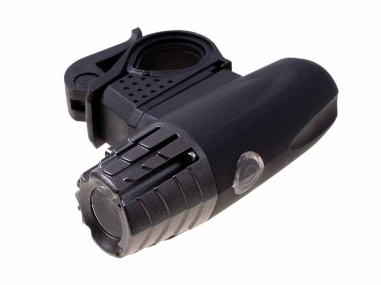 Zestaw: latarka na rower z USB + czerwona lampka stopu