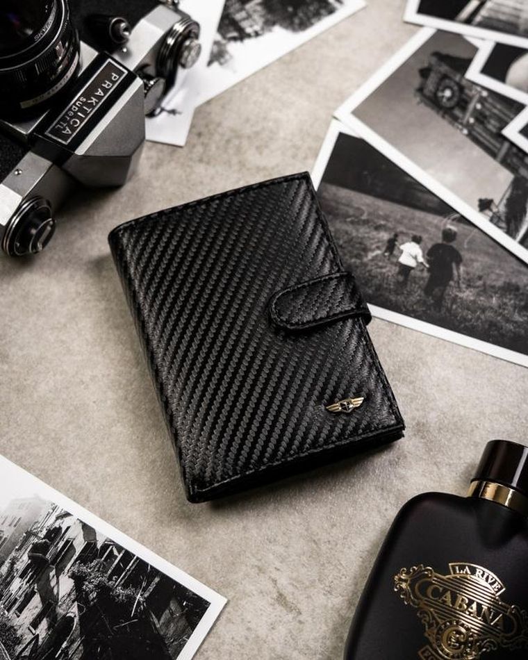 Zestaw prezentowy: Portfel, Brelok, czarny, Peterson