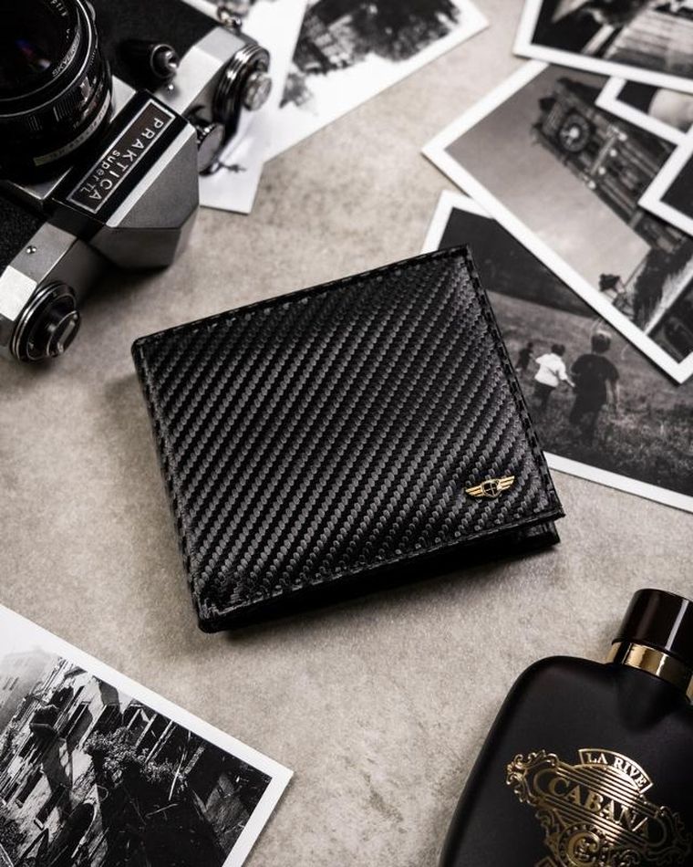 Zestaw prezentowy: Portfel, Brelok, czarny, Peterson