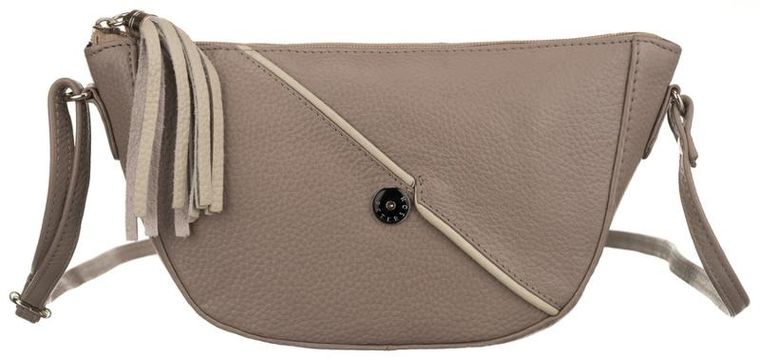 Zestaw: Torebka skórzana, Portfel, beżowy, Peterson