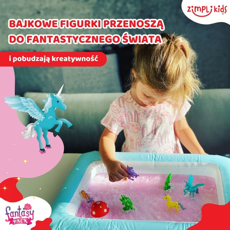 Zimpli Kids, Gelli Worlds Fantasy Pack, zestaw do tworzenia gelli z figurkami i tacą