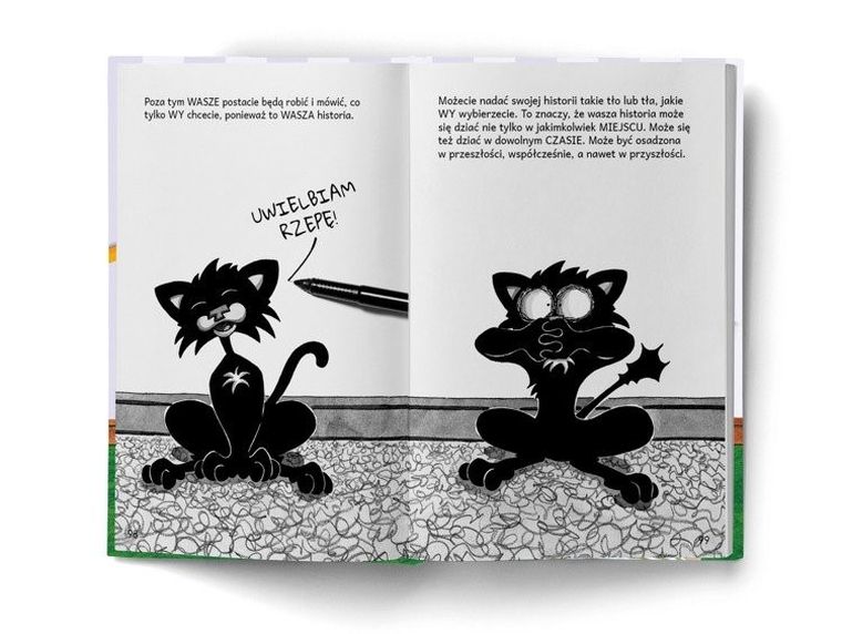 Zły Kocurek. Narysowany aby psocić