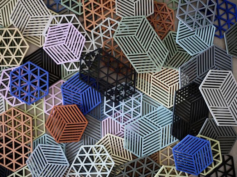 Zone Denmark, Hexagon, podkładka pod naczynia, black, 24 cm