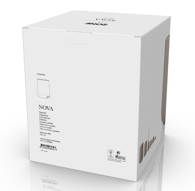 Zone Denmark, kosz łazienkowy na śmieci, Nova 3l, Taupe