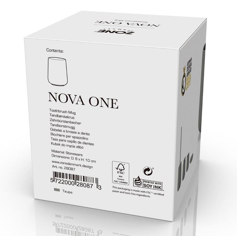 Zone Denmark, kubek na szczoteczki do zębów, Nova One Taupe