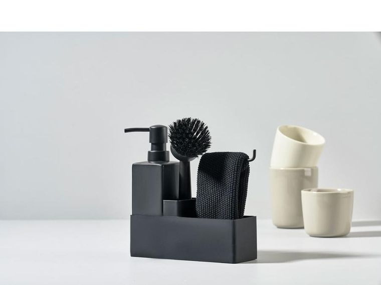 Zone Denmark, organizer do zlewu ze ściereczką, czarny