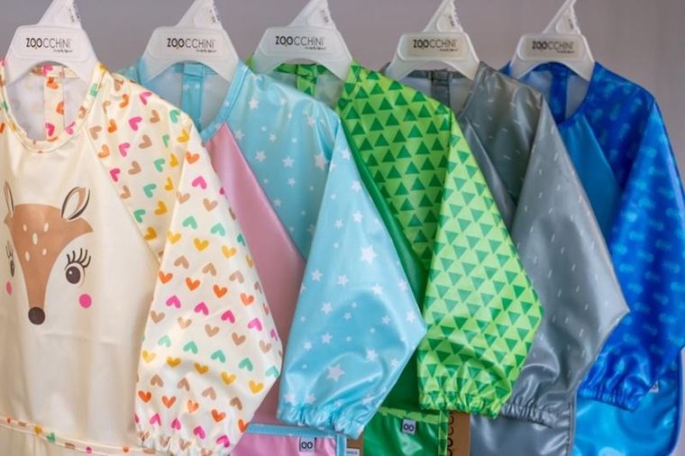 Zoocchini, fartuszek dla dziecka, z rękawami, Rekin Sherman