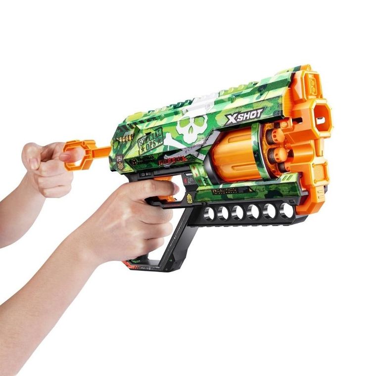 Zuru, X-Shot, Skins Griefer Camo, wyrzutnia, 12 strzałek