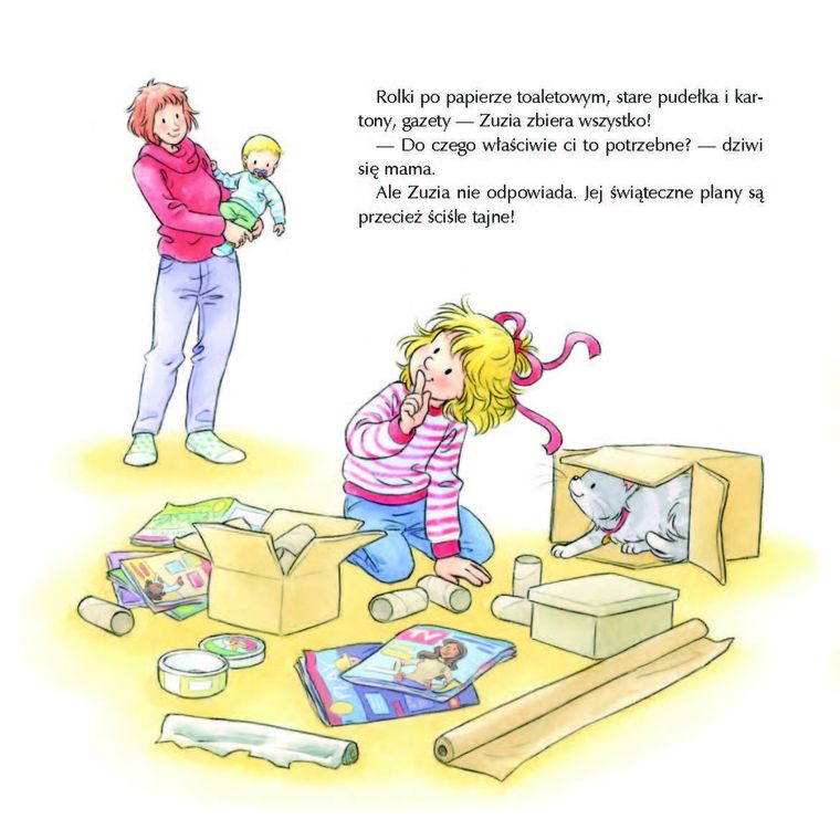 Zuzia przygotowuje prezenty. Mądra mysz