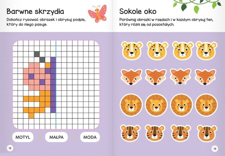 Zwierzęta w zoo. Łamigłówki przedszkolaka