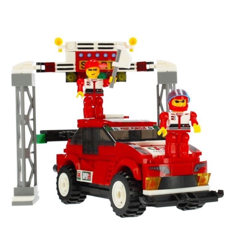 Alleblox, samochód wyścigowy, klocki konstrukcyjne, 255 elementów