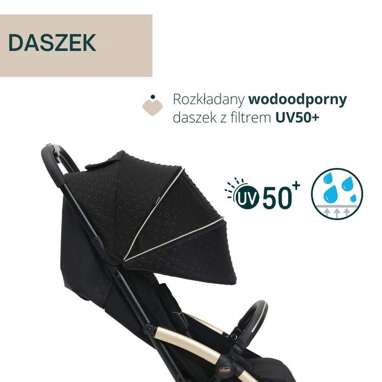 Chicco, Goody Xplus, wózek spacerowy, Black