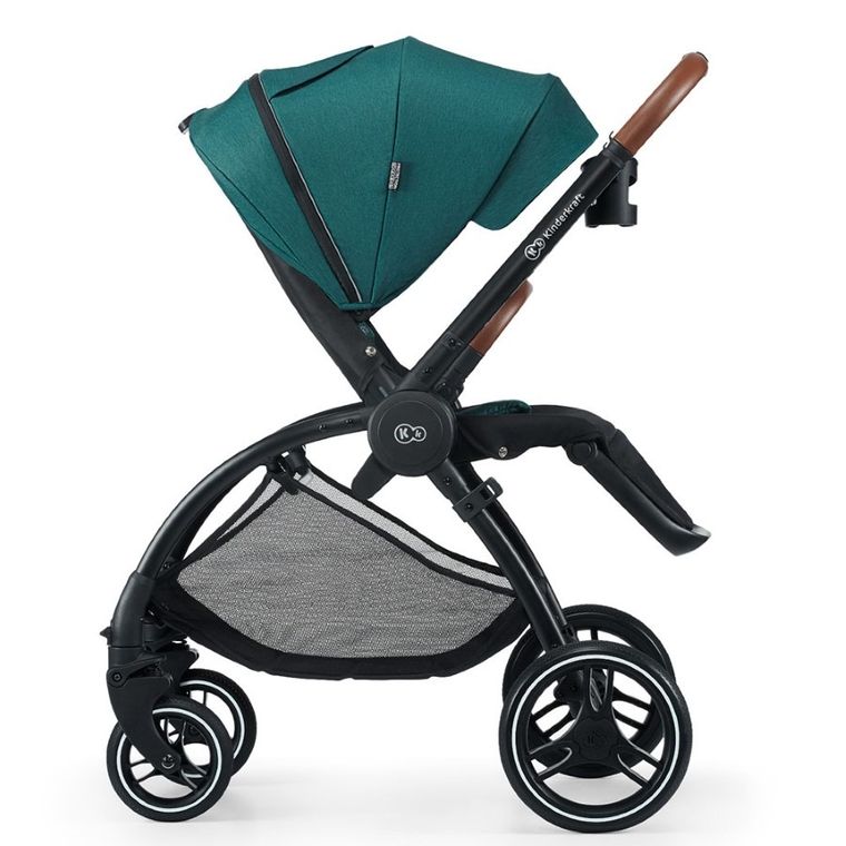 Kinderkraft, Evolution Cocoon, wózek wielofunkcyjny 2w1, Midnight Green