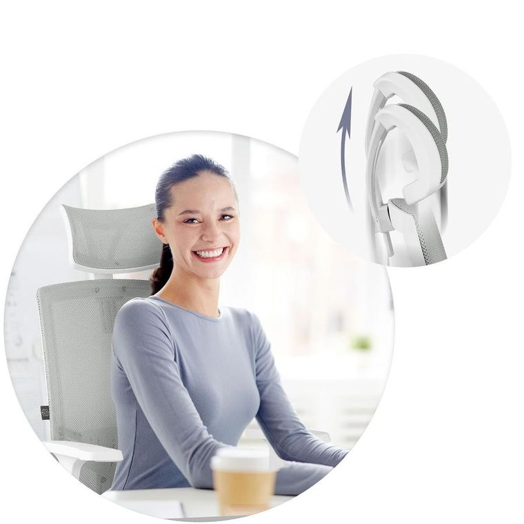 Sofotel, Rotar, fotel biurowy z mikrosiatki, szary