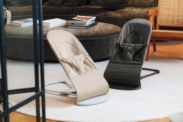 BabyBjörn, Balance Soft Woven/Jersey, leżaczek, Tri Fabric, ciemny szary