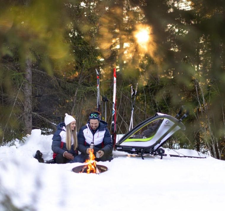 Hamax, Breeze One, przyczepka rowerowa, White/Green