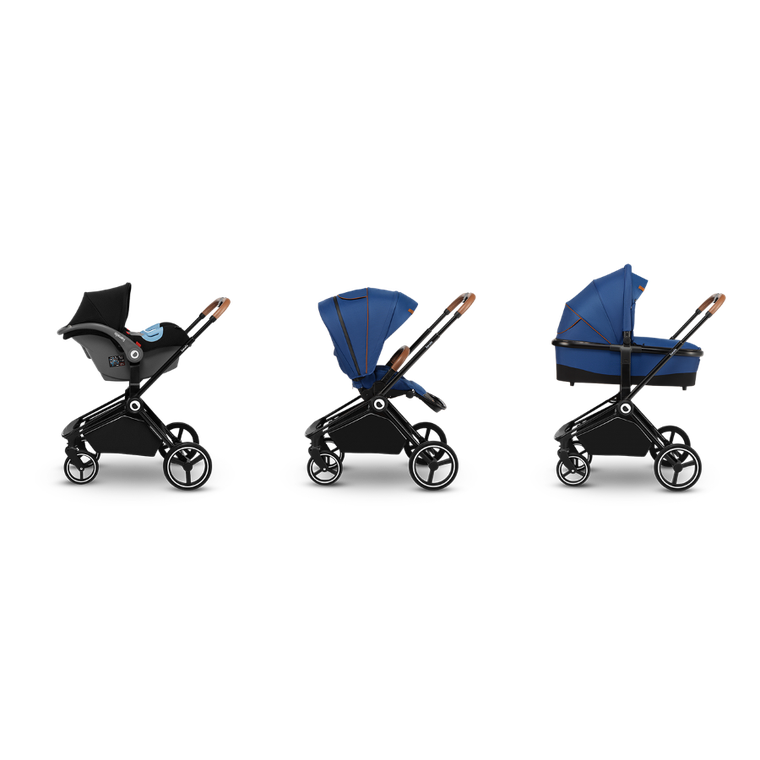 Lionelo, Mika, wózek wielofunkcyjny z fotelikiem, 3w1, Blue Navy