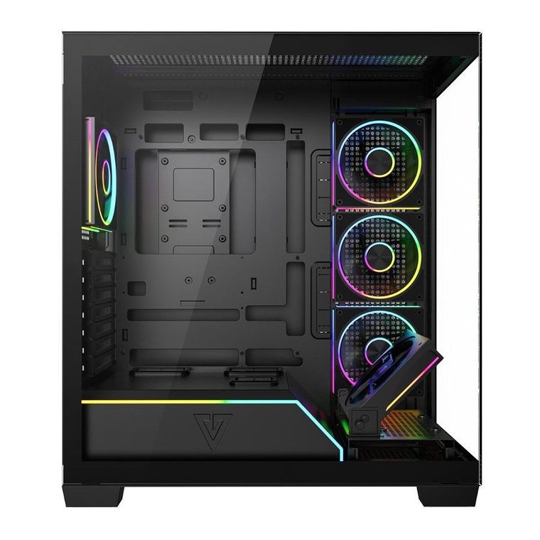 Modecom, Volcano Stellar Plus ARGB Midi 5F, obudowa komputerowa, czarna