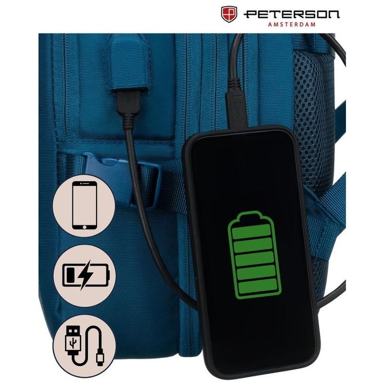 Peterson, plecak podróżny, niebieski