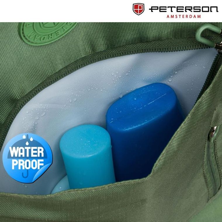 Peterson, plecak podróżny z miejscem na laptopa i portem USB, zielony