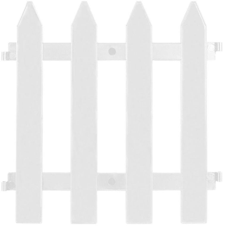 Vilde, płotek ogrodowy biały 30-30 cm 10 szt.