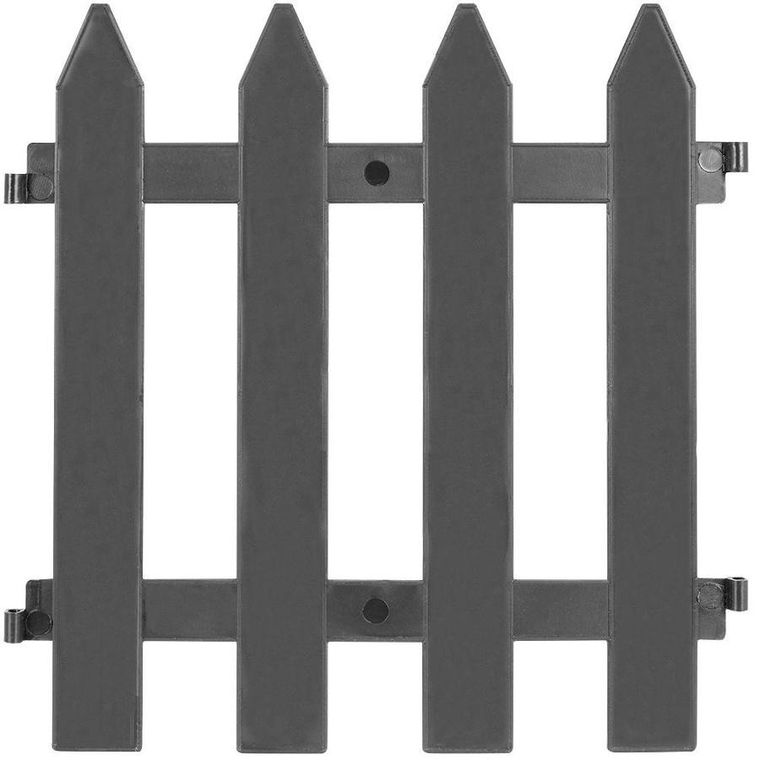 Vilde, płotek ogrodowy, grafitowy, 30-30 cm, 10 szt.