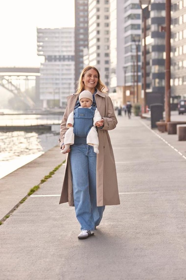 BabyBjörn, Harmony, nosidełko, woven, niebieski melanż