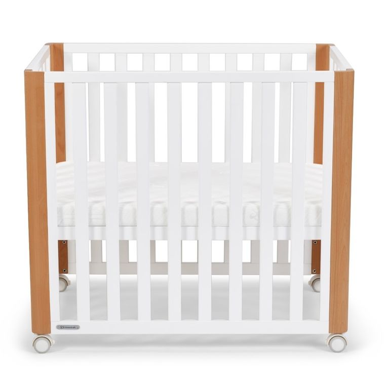 Kinderkraft, Koya, łóżeczko niemowlęce z funkcją kojca + materac, White