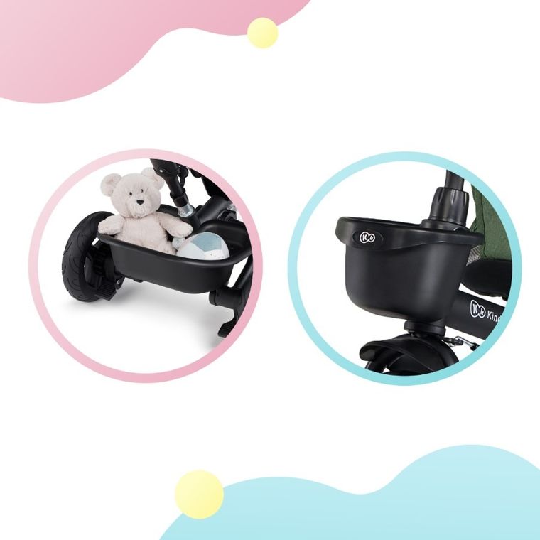 Kinderkraft, Spinstep, rowerek trójkołowy, Grey