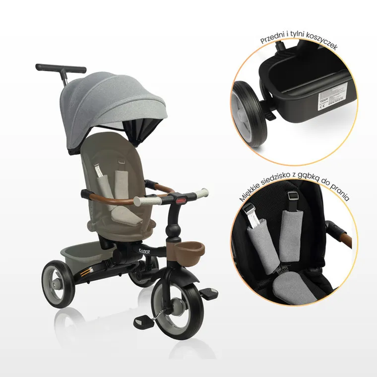 Toyz, Saber, rowerek 3-kołowy, light pink