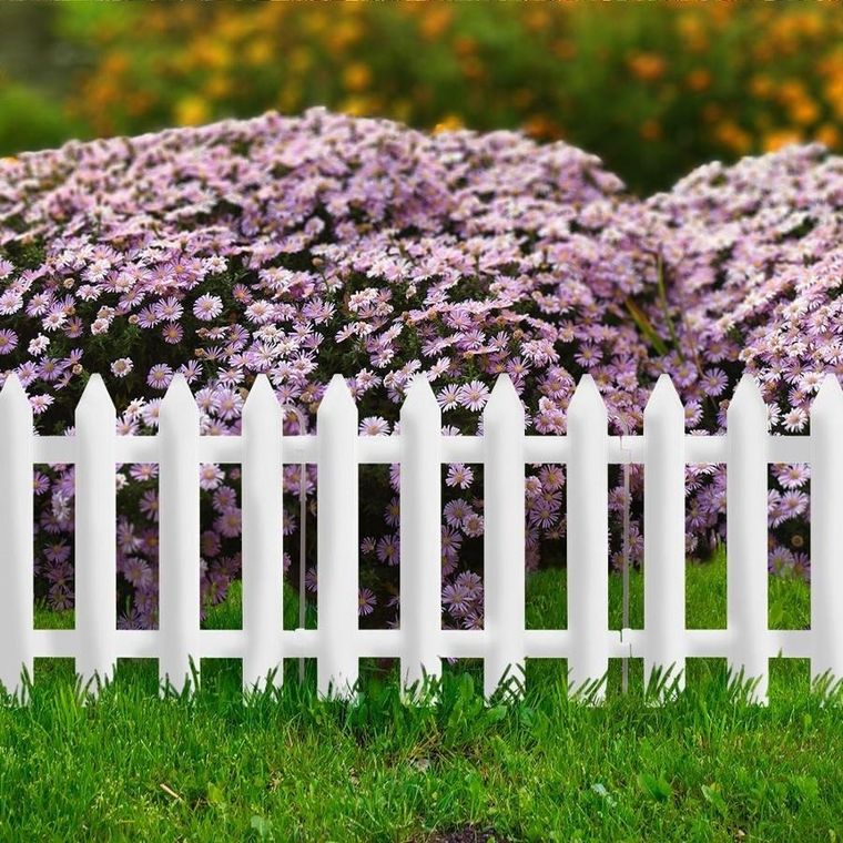 Vilde, płotek ogrodowy biały 30-30 cm 10 szt.