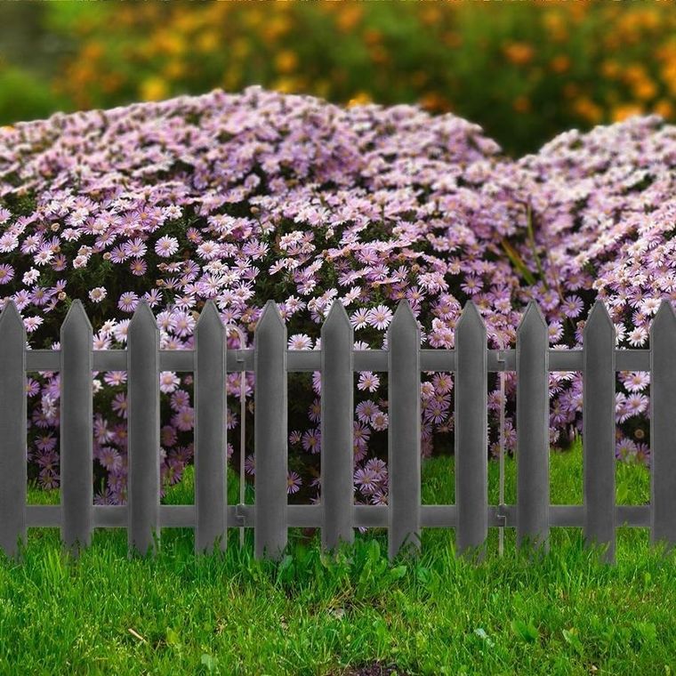 Vilde, płotek ogrodowy, grafitowy, 30-30 cm, 10 szt.