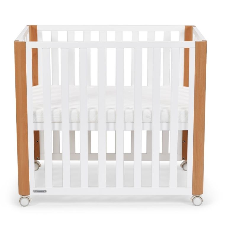 Kinderkraft, Koya, łóżeczko niemowlęce z funkcją kojca + materac, White