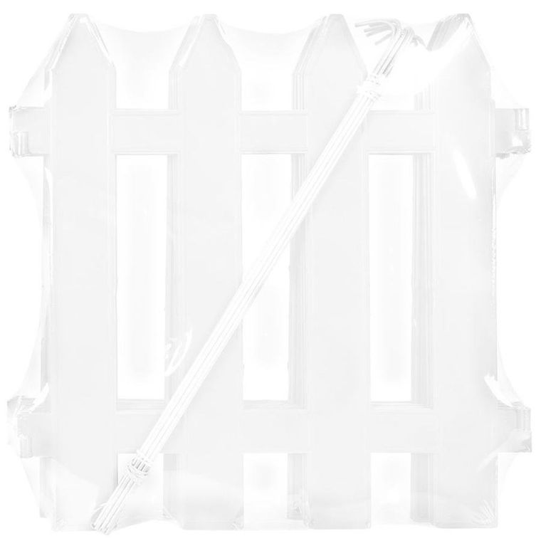 Vilde, płotek ogrodowy biały 30-30 cm 10 szt.