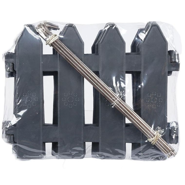 Vilde, płotek ogrodowy, grafitowy, 20-15 cm, 10 szt.