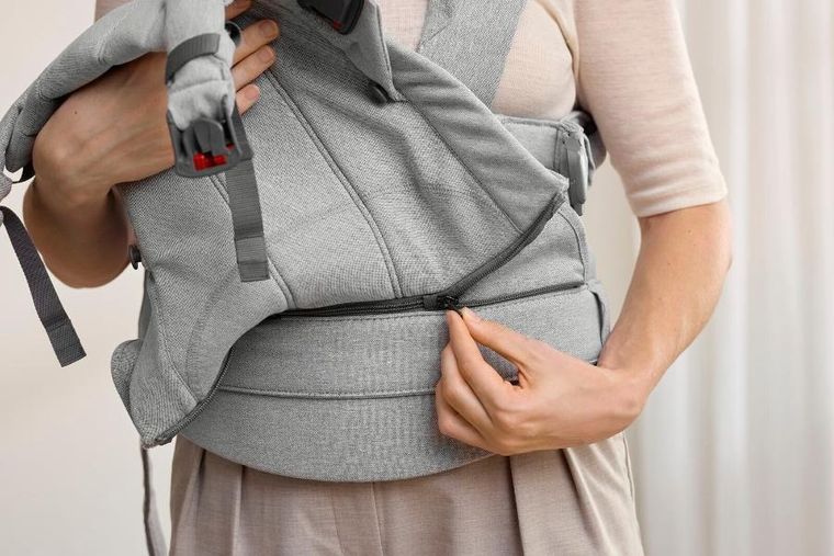 BabyBjörn, Harmony, Woven, nosidełko, jasny szary, melanż