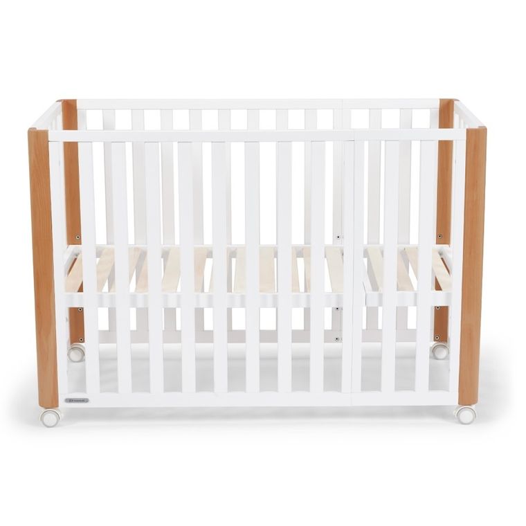Kinderkraft, Koya, łóżeczko niemowlęce z funkcją kojca + materac, White