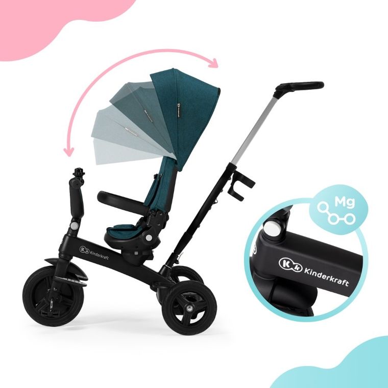 Kinderkraft, Twipper, rowerek trójkołowy, Green