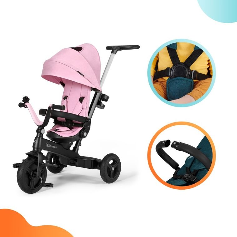 Kinderkraft, Twipper, rowerek trójkołowy, Pink