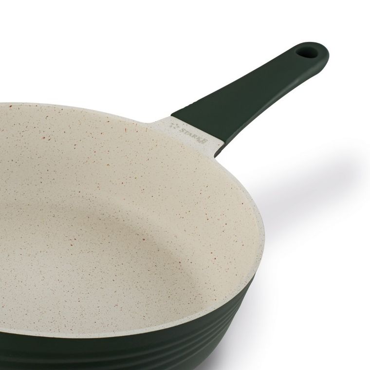 Starke Pro, Naturale, zestaw garnków marmurowych z pokrywką i patelnia, 10 elementów