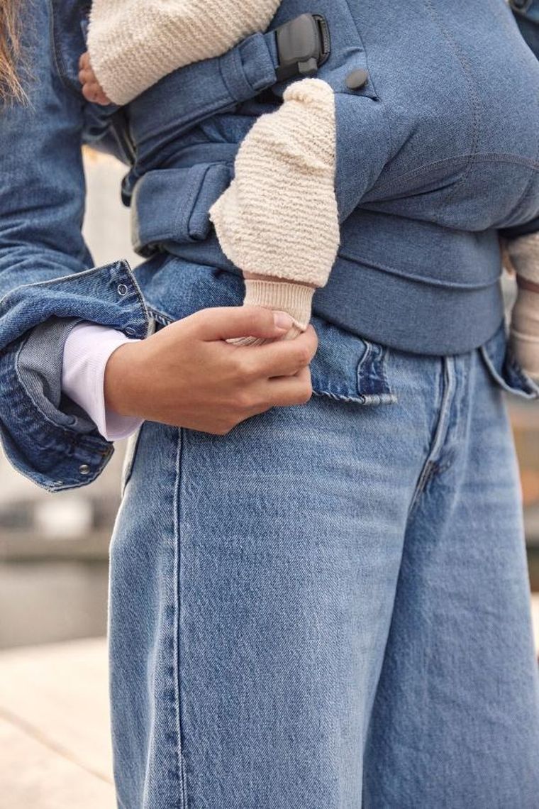 BabyBjörn, Harmony, nosidełko, woven, niebieski melanż