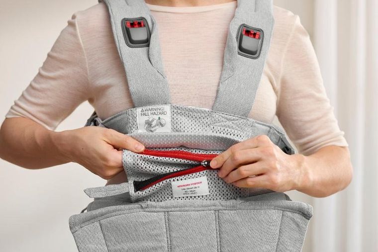 BabyBjörn, Harmony, Woven, nosidełko, jasny szary, melanż