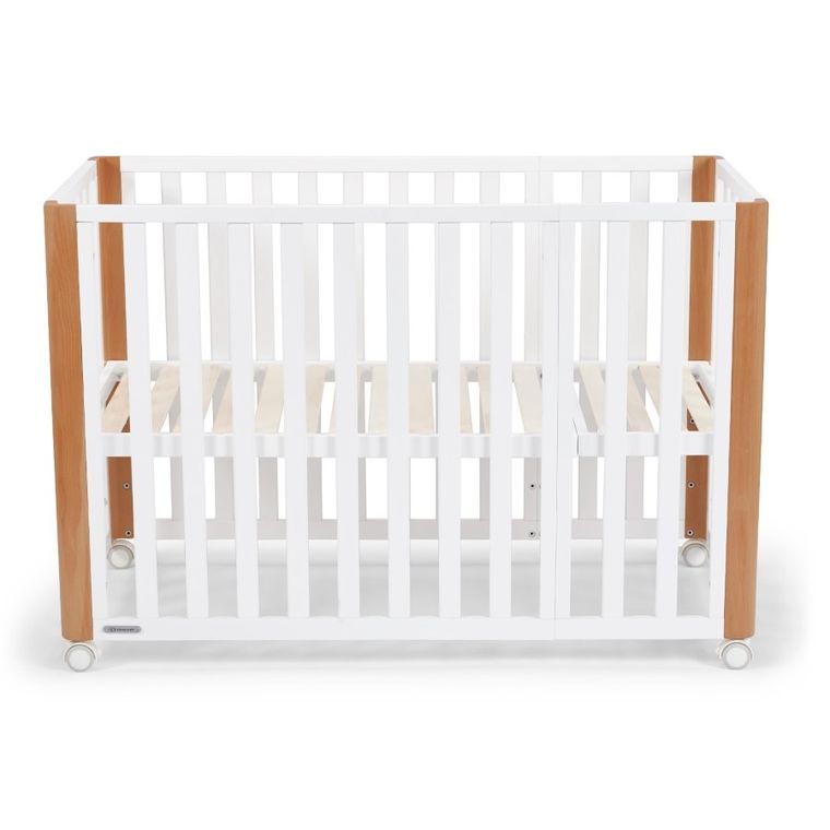 Kinderkraft, Koya, łóżeczko niemowlęce z funkcją kojca + materac, White