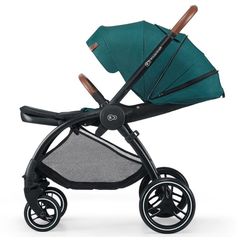 Kinderkraft, Evolution Cocoon, wózek wielofunkcyjny 2w1, Midnight Green