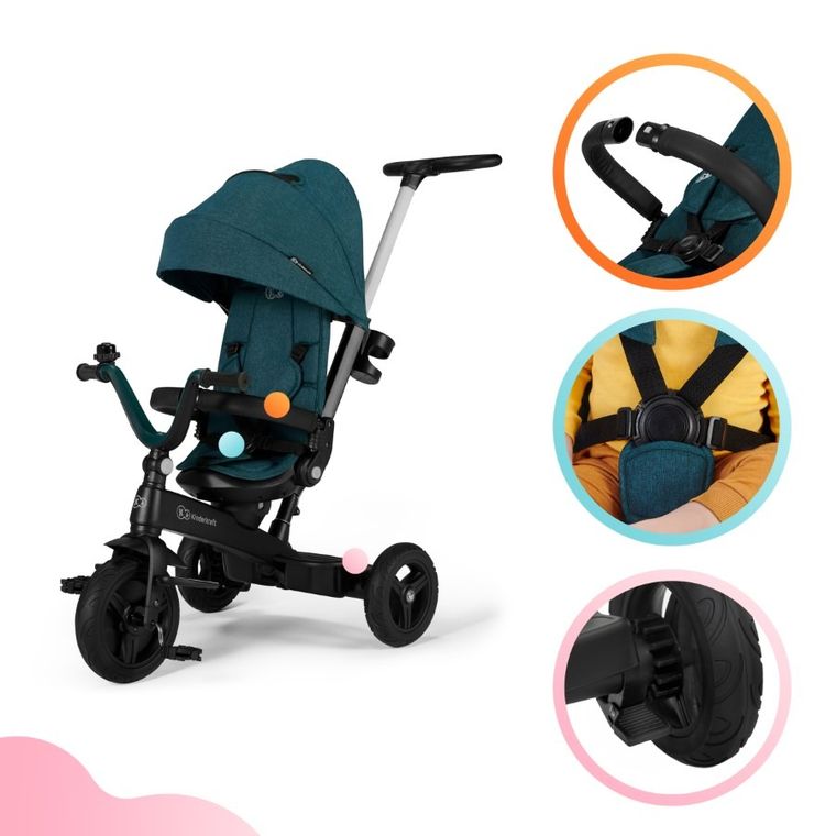 Kinderkraft, Twipper, rowerek trójkołowy, Green