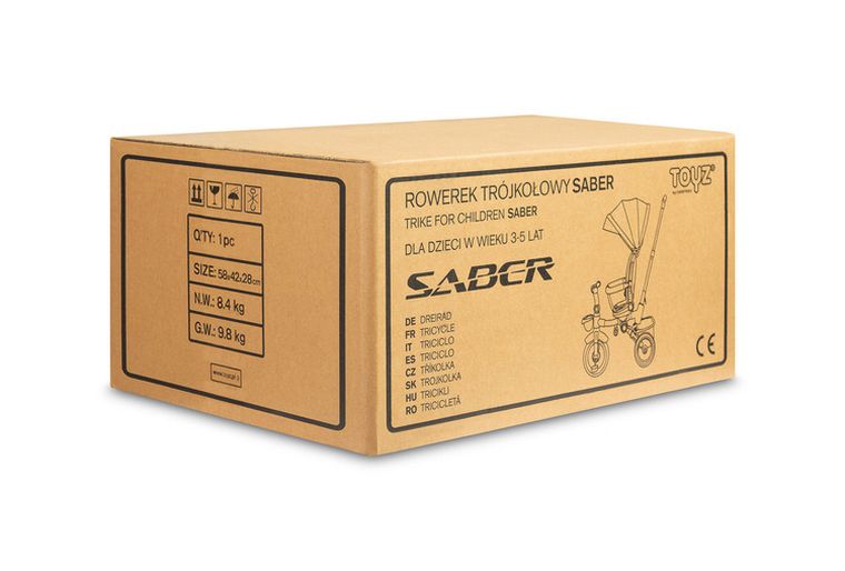 Toyz, Saber, rowerek 3-kołowy, grey